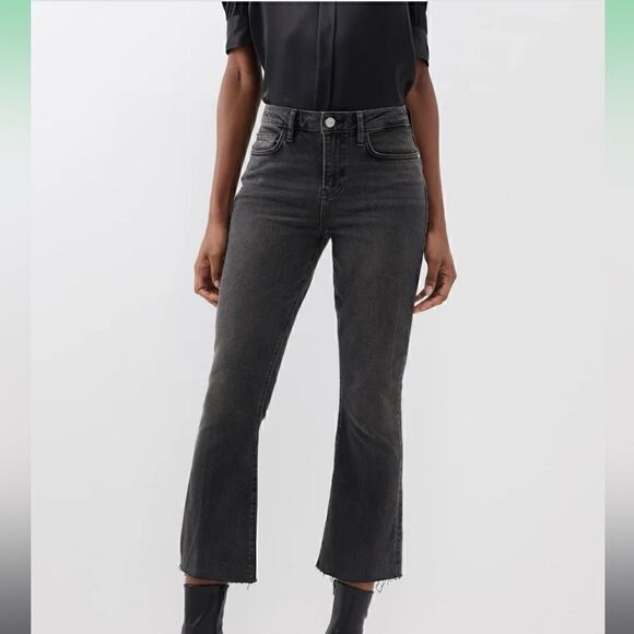 Frame Le Crop mini boot dark wash denim - Picture 1 of 6